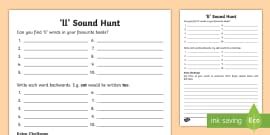 'll' Sound Cut and Stick Worksheet