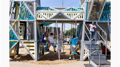 Jennie Dean Park - Colorful Playground Towers