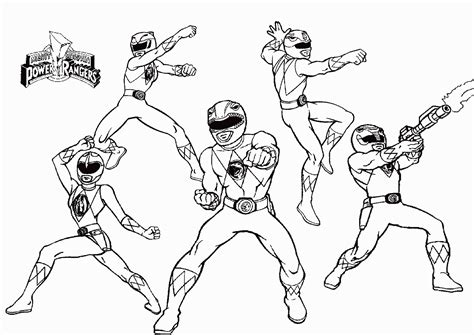 Printable Power Rangers Coloring Pages