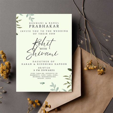 Create Marriage Invitation Card - Personalized Marriage Invite-6x9 ...