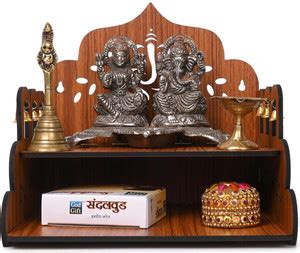 VDCrafts Ganesh Ji Carved Pattern Devghar, Set-Top Box Stand Wooden ...