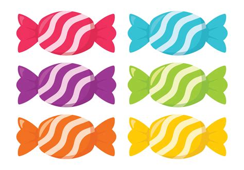 Sugar Candy Icon Clipart Striped Swirls Vector 10553779 Vector Art at ...