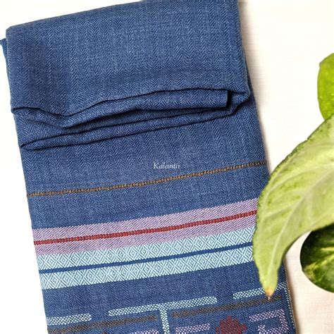 Light Blue Pure Woollen Kullu Stole – Kalantir