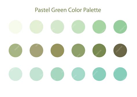 Premium Vector | Pastel green color palette