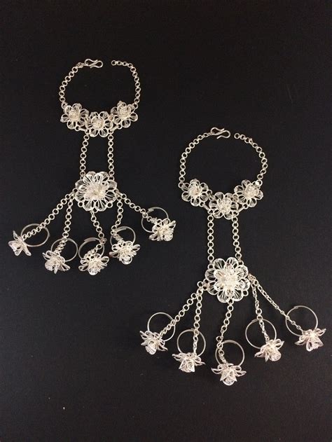 Silver Haath phool online | Silver Linings | Handmade Filigree ...