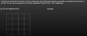 Image result for Multiplying Polynomials Using the Box Method Wokesheet