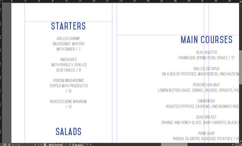 Image result for Adobe InDesign Menu Design