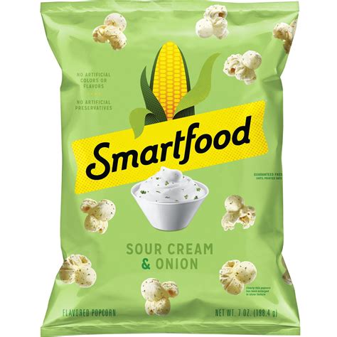 Smartfood, Sour Cream & Onion Flavored Popcorn, 7 oz Bag – Walmart ...