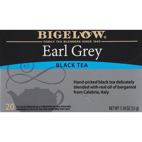 Bigelow Earl Grey, Black Tea Bags, 20 Count - Walmart.com