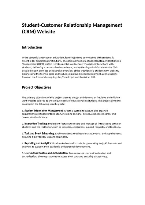 Report CRM - placement drive - Student-Customer Relationship Management ...