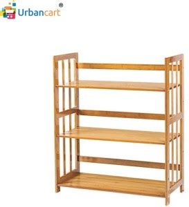 Urbancart Bamboo Shoe Rack Tier Entryway Shoe Shelf Storage Organizer ...