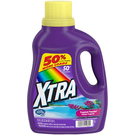 Xtra Liquid Laundry Detergent, Tropical Passion, 75oz - Walmart.com ...