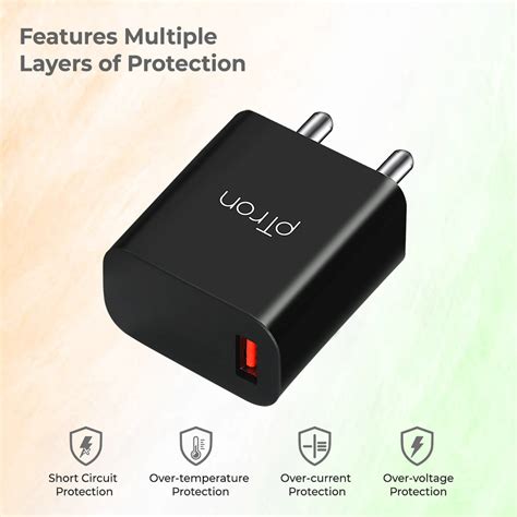 pTron Volta FC12 20W QC3.0 Smart USB Charger with Type-C 1M USB Cable ...