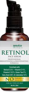 SESUFZA Retinol 2.5% Face Serum Skin Whitening Vitamin A, C & E Serum ...