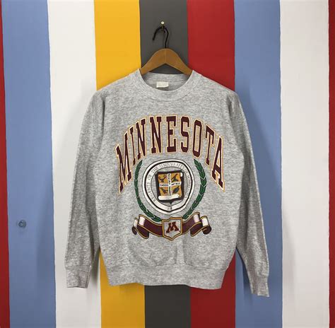 Vintage 90s Vintage UNIVERSITY OF MINNESOTA Sweatshirt Rare #1043/AK ...