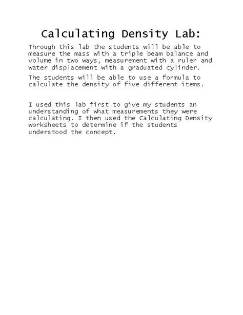 Image result for Measuring Density Lab