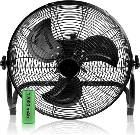 Amazon.com: Simple Deluxe 12-Inch Rechargeable Floor Fan, High-Velocity ...