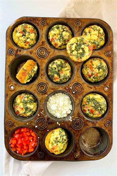 High Protein Mini Egg Bites Recipe - Feasty Travels