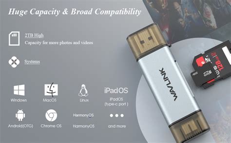 WAVLINK USB-C and USB 3.0 SD Card Reader,Memory Card Reader for TF SD ...