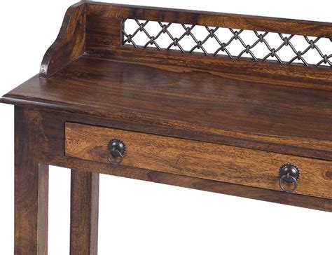 Buy Solid Wood Jail Writing Study Table Online | New Launches Study ...