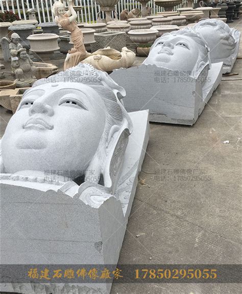 佛像石雕现场安装图片_福建惠安禅和石雕观音佛像厂