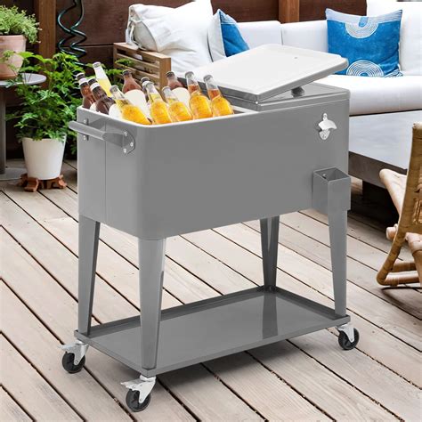 Enfriador moderno con ruedas y asa, enfriadores para exteriores para ...