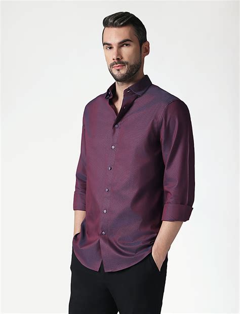 Buy Pure Cotton Self Design Full Sleeves Shirt at Marks & Spencer