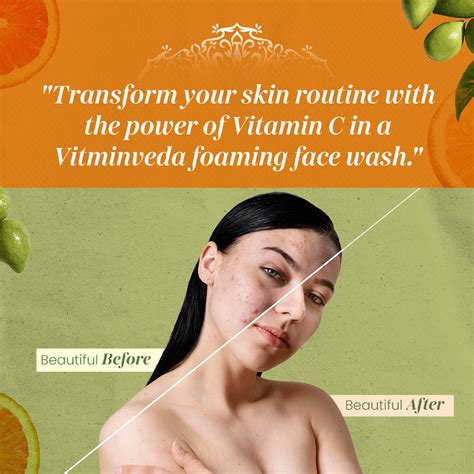 VITMINVEDA: Natural Vitamin C & B3 Foaming Face Wash - 100 ml