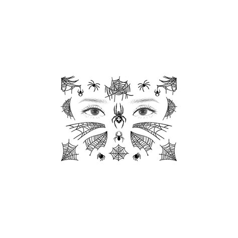 LEOARS Spider Face Tattoos, 6-Sheet Face Spider Web Mask India | Ubuy