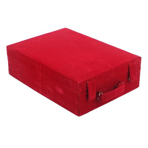 Kuber Industries Wooden 1 Piece Four Rod Velvet Bangle Storage Box ...