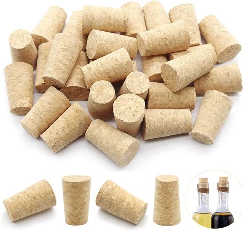 Lawei 100 Pcs Natural Wine Corks 44x22mm Premium Straight Cork Stopper ...