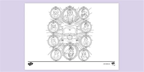 Ten Gurus Colouring | Colouring Sheet
