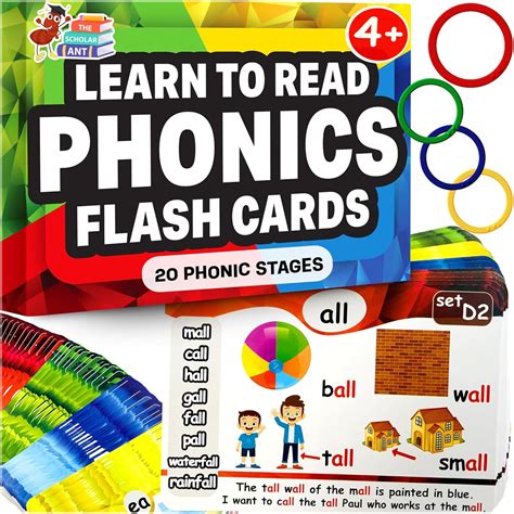 THE SCHOLAR ANT Phonics Flash Cards for Kids - Learn Reading in 20 ...