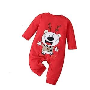 stylishbaby Baby Boys Red Full Sleeves Autumn Wear Printed Romper With ...