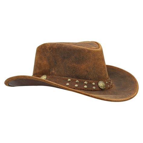 Buy Shapeable Outback hat Style Leather Cowboy Old Style hat for Men ...