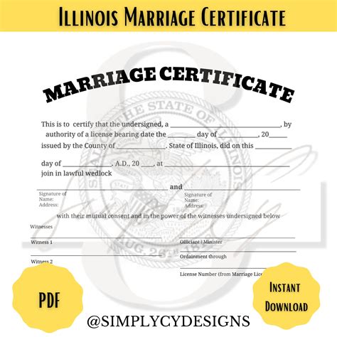 Marriage License Illinois Chicago