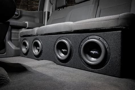 Quad 8" Loaded Subwoofer Enclosure for 2019-2025 Chevy Silverado & GMC ...