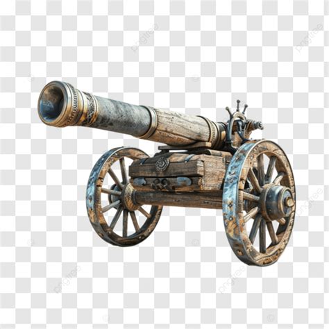 Ancient Cannon On Stone Base Isolated Transparent Background, Ancient ...