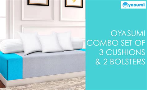 Oyasumi Diwan & Sofa Bolster and Cushion Combo set l Fillers l 3 Soft ...
