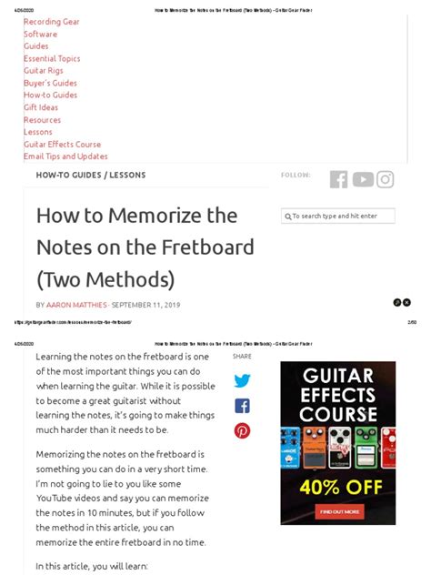 How to Memorize Notes On Frets On Guitar 的图像结果
