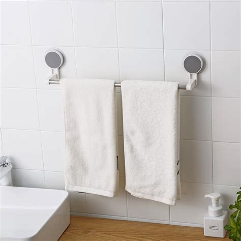 SOFLIN Plastic Wall Mounted Self Adhesive Magic Sticker Towel Holder in ...