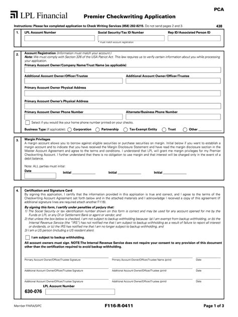 Fillable Online Premier Checkwriting Application Fax Email Print ...