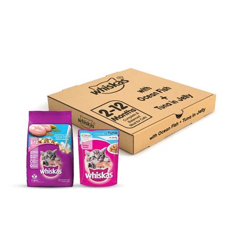 Whiskas Kitten Cat Food Combo - Ocean Fish Dry, 1.1kg (Pack of 2 ...