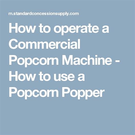 How to Use Popcorn Machine 的图像结果