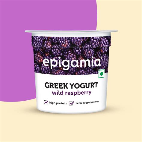 greek yogurt, wild raspberry - Epigamia