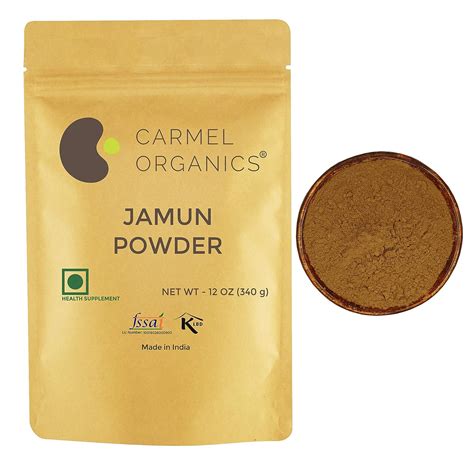 Buy CARMEL ORGANICS Jamun Seed Powder (340 Grams) | Natural | No added ...