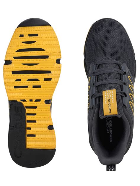 Buy Running Shoes For Men: Cassidyd-Gry-Blk | Campus Shoes