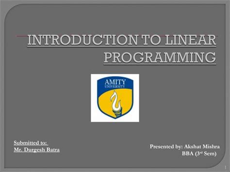 Introduction of Linear Programming 的图像结果