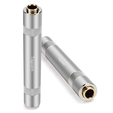 1/4 Inch TRS/TS Female to Female Gold-Plated Coupler (2 Pack), 1/4" TRS ...