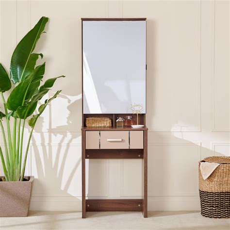 Buy Leon Dresser Mirror with Drawer - Brown from Home Centre at just ...
